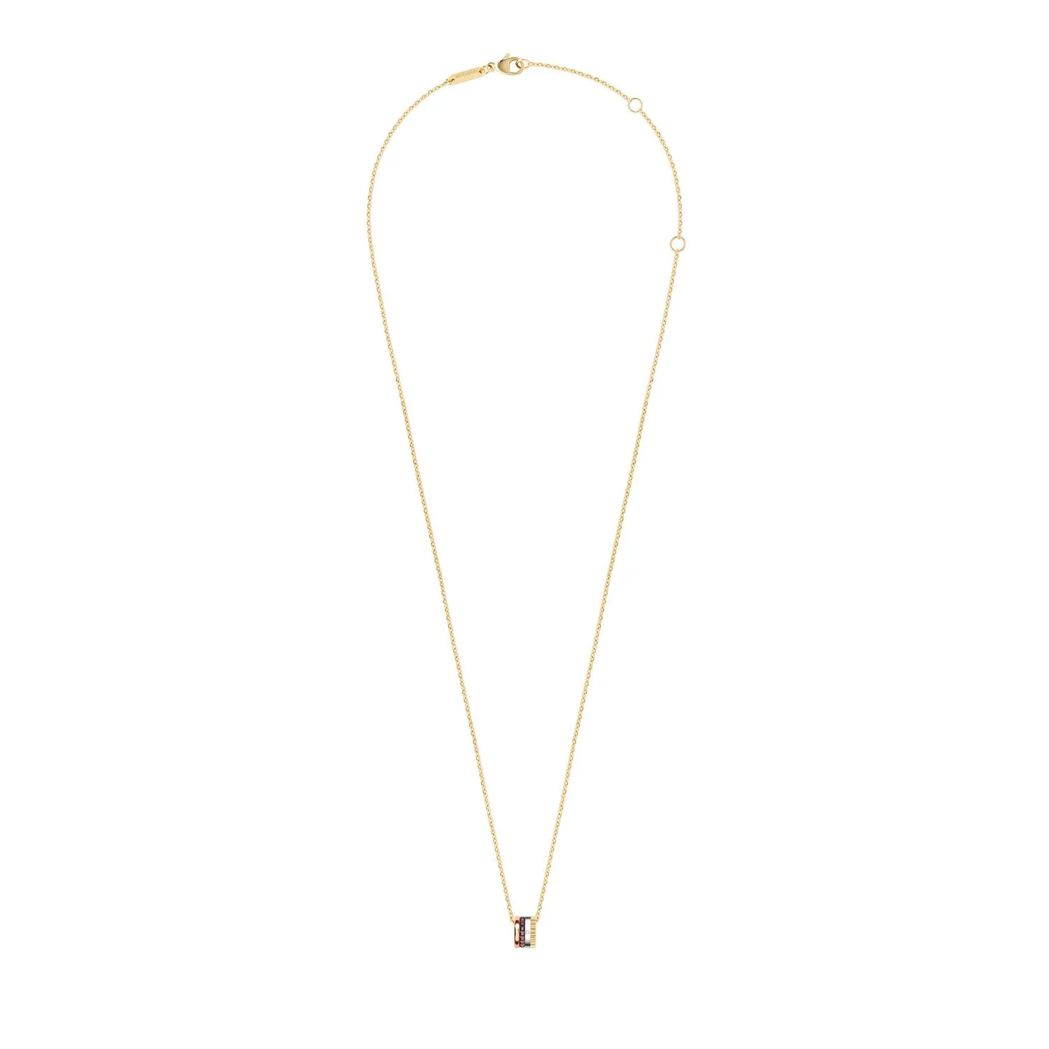 PENDANT QUATRE CLASSIQUE XS YG PG WG BROWN PVD 1 DIAMOND