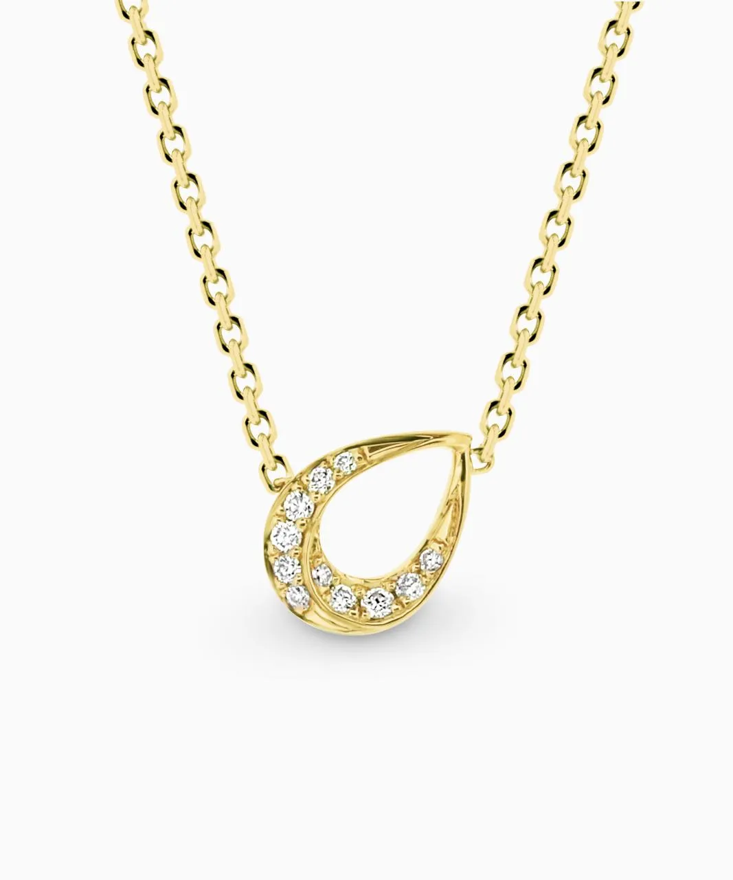 Pera Giro Diamond Necklace, Yellow Gold