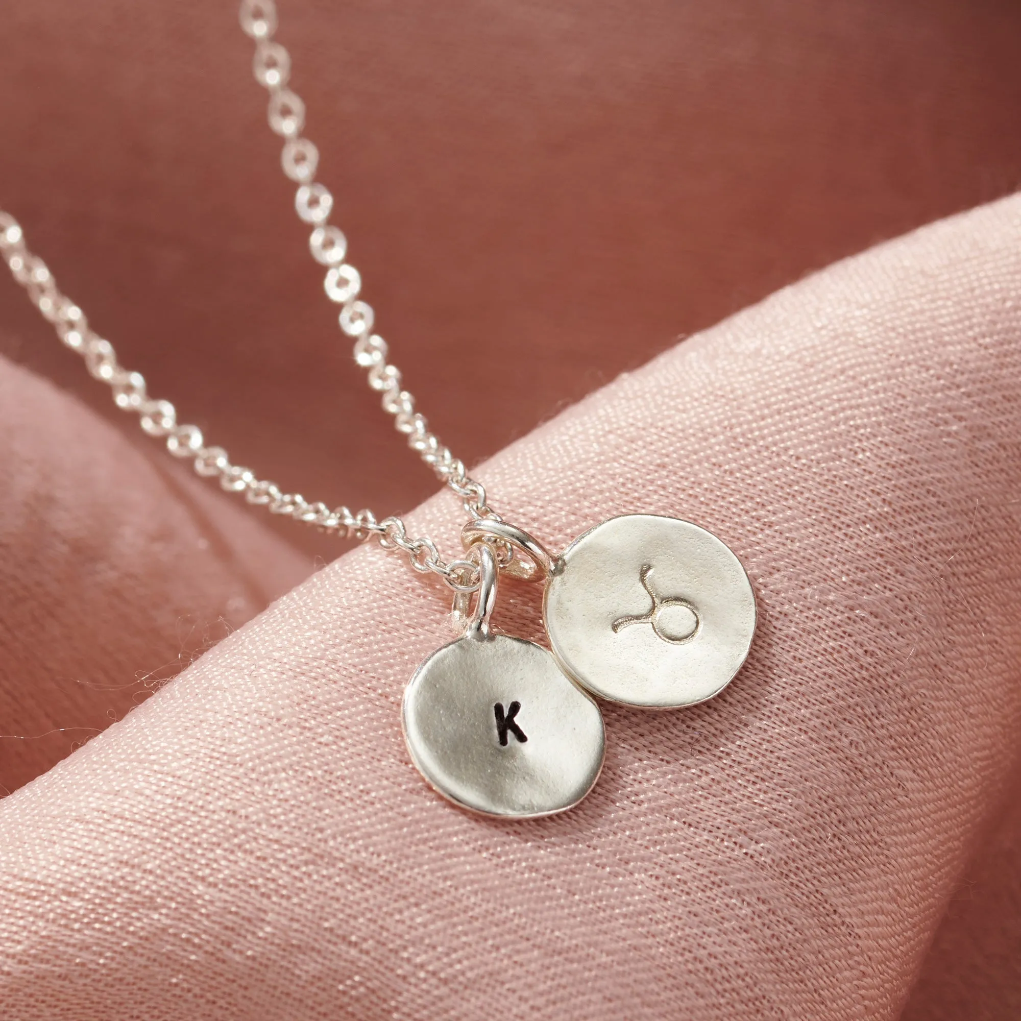Personalised Taurus Zodiac Charm Necklace