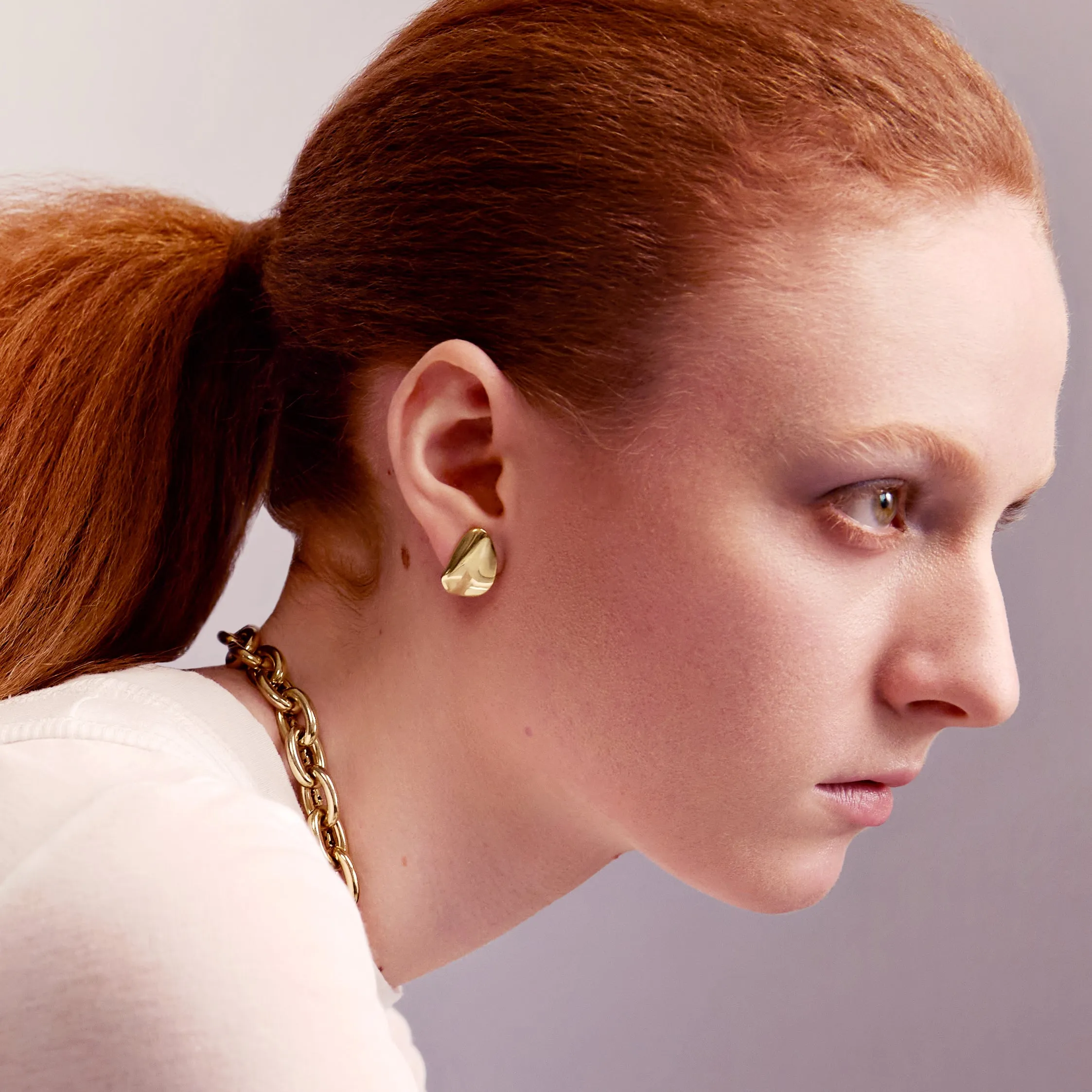Petal Studs Small - Gold