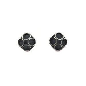 Pinwheel Puff Twist Mini Studs
