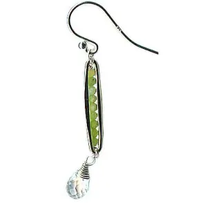 Pods Earrings 4946 with Lemon Chalcedony and Aquamarine by Michelle Pressler Jewelry