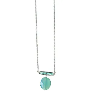 Pods Necklace 4941 with Turquoise and Chalcedony by Michelle Pressler Jewelry