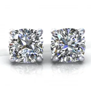 Prestige 0.80CT Round Cut Diamond Stud Earrings in 14KT White Gold