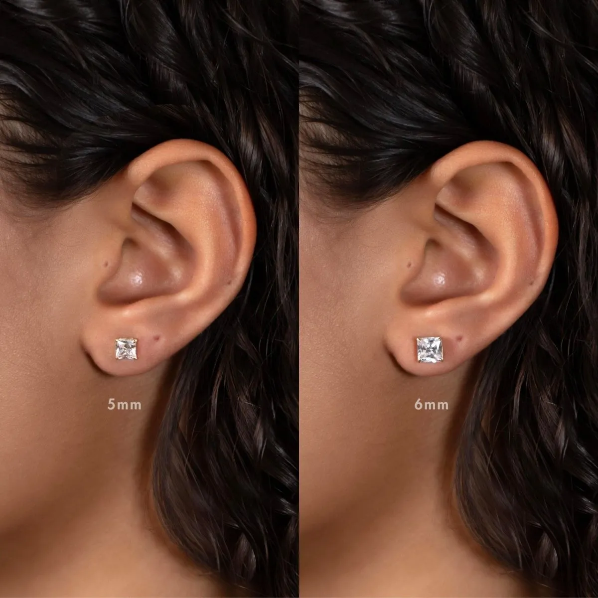 Princess Cut Studs
