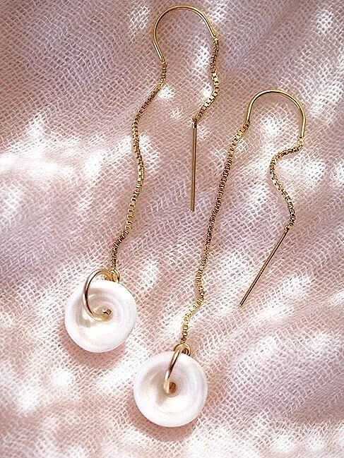 Puka Shell Threader Earrings - Auali'i