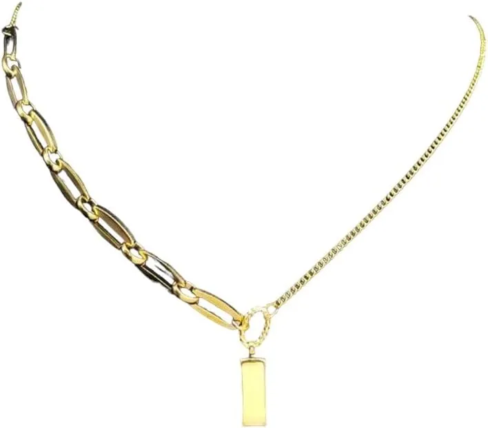 Punk Geometry Pendant Necklace For Women Stainless Steel Gold Color Choker Necklaces Jewelry Collar Acero Inoxidable PTPNU03558