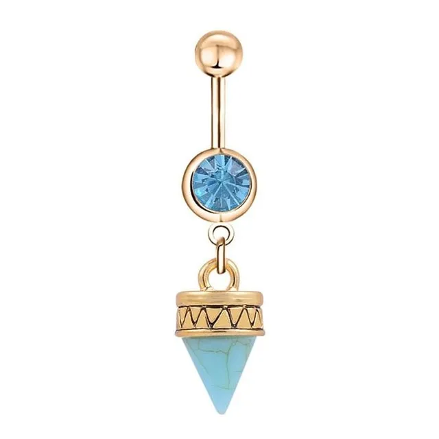 Punk Rhinestone Square Navel Button Rings Gold-Color Body Jewelry Belly Bar Navel Nail Summer Bikini Beach Body Piercing Ombligo