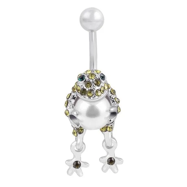 Punk Rhinestone Square Navel Button Rings Gold-Color Body Jewelry Belly Bar Navel Nail Summer Bikini Beach Body Piercing Ombligo