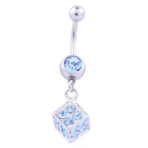 Punk Rhinestone Square Navel Button Rings Gold-Color Body Jewelry Belly Bar Navel Nail Summer Bikini Beach Body Piercing Ombligo