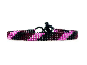 Purple/Pink Skinny Boho Bracelet