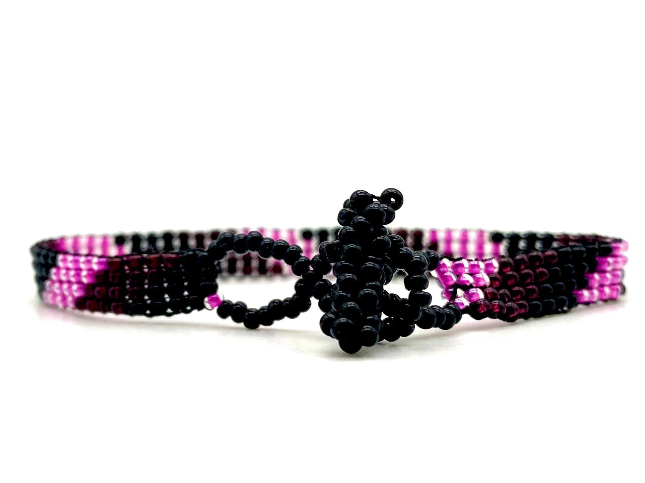 Purple/Pink Skinny Boho Bracelet