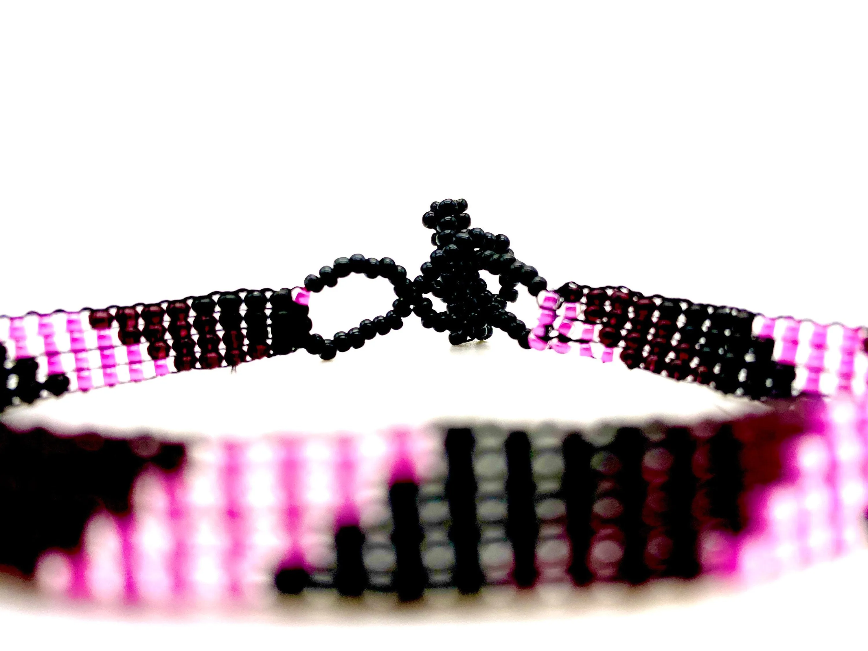 Purple/Pink Skinny Boho Bracelet