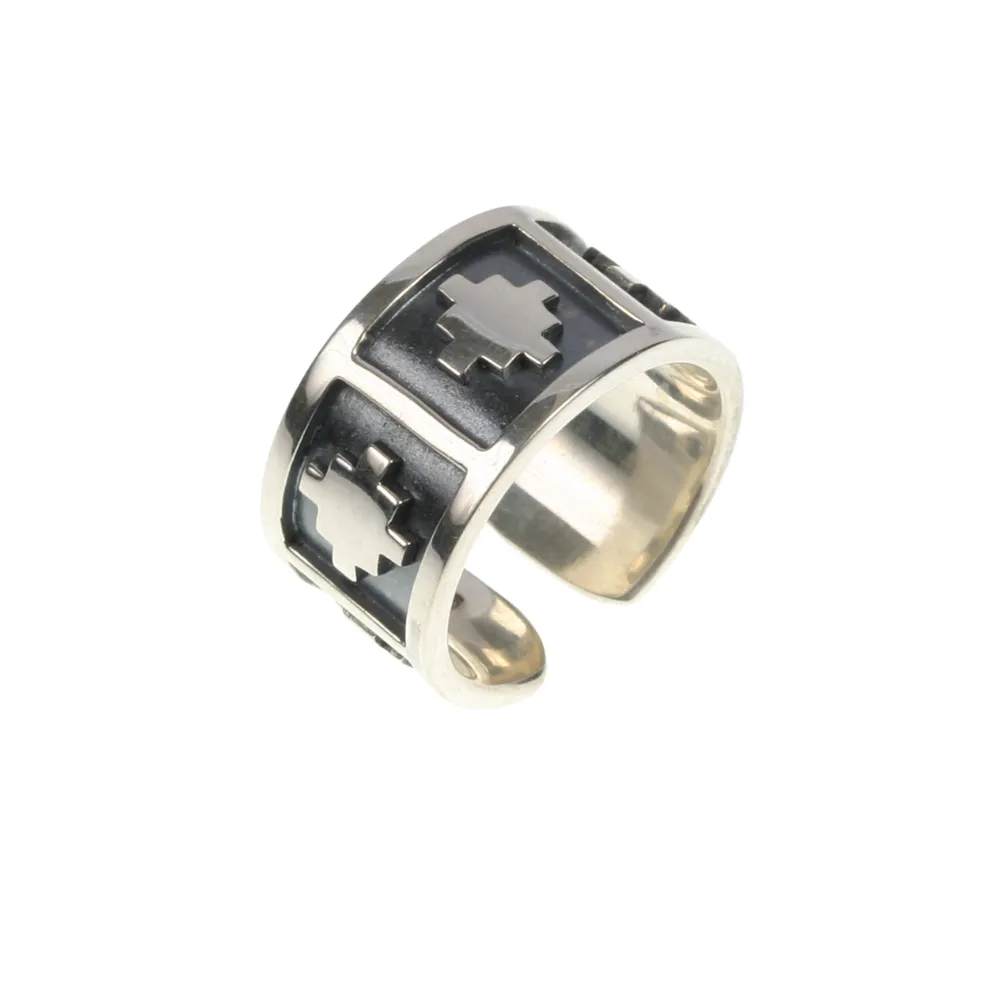 "Chakana" Peruvian Inspired Sterling Silver Inka Cross Ring - Andean symbol of balance, harmony, and connection between the physical and spiritual worlds