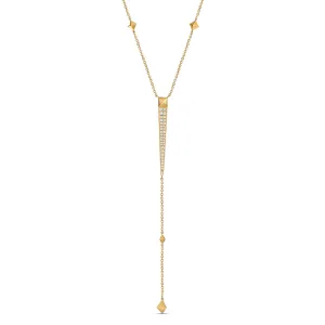 R.08® Pointe Lariat Necklace | Yellow Gold