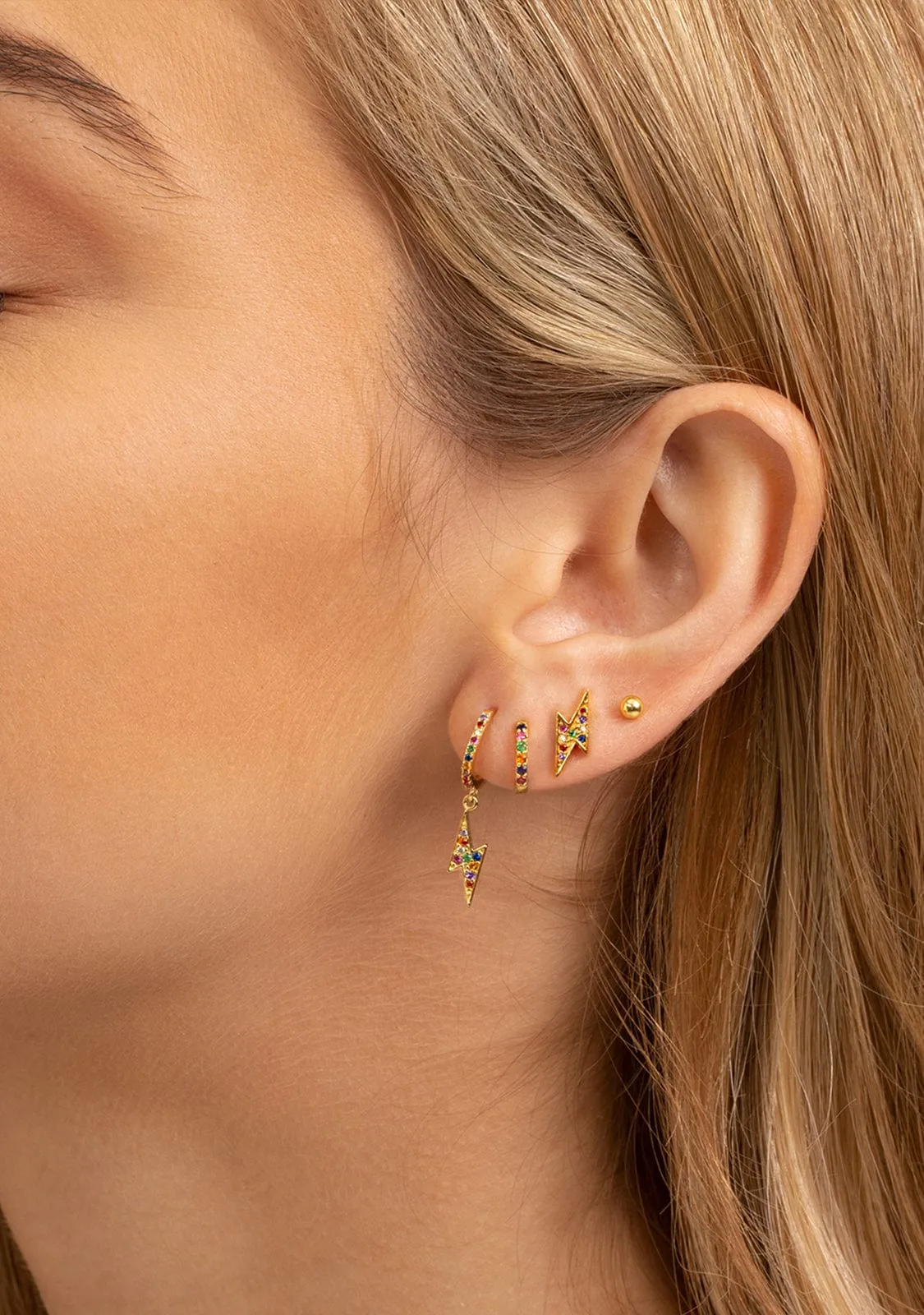 Ray Multicolor Piercing Gold