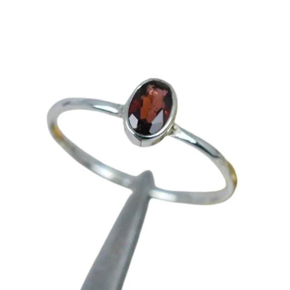 Red Garnet Ring, Midi Rings, 925 Silver Rings, Handmade, Oval Shape Ring, Baguette Ring, Minimalist Ring, Stacking Ring, Garnet Stone Rings, Ethnic Wear Jewelry, Promise Ring, Unique Gifts For Wife