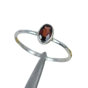 Red Garnet Ring, Midi Rings, 925 Silver Rings, Handmade, Oval Shape Ring, Baguette Ring, Minimalist Ring, Stacking Ring, Garnet Stone Rings, Ethnic Wear Jewelry, Promise Ring, Unique Gifts For Wife