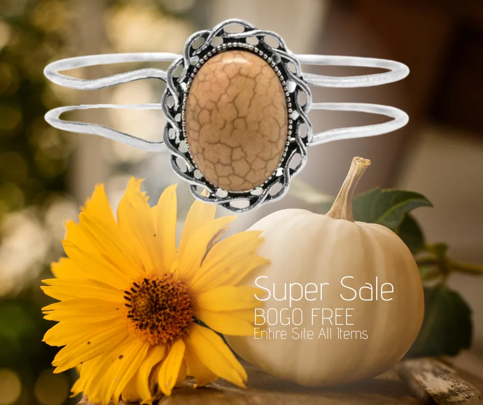 River Guide Brown Stone Hinged Cuff Bracelet