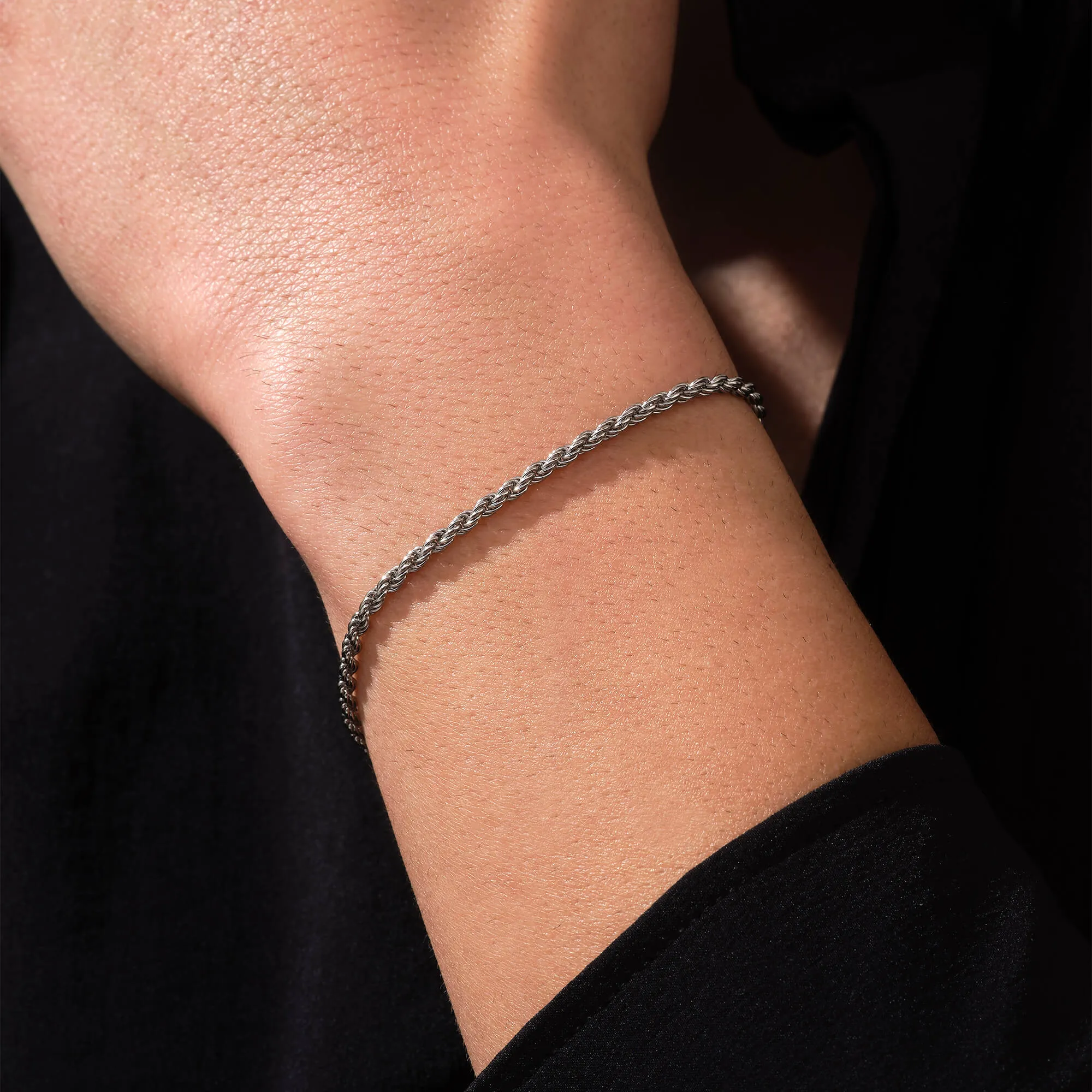 Rope Chain Bracelet in Silver