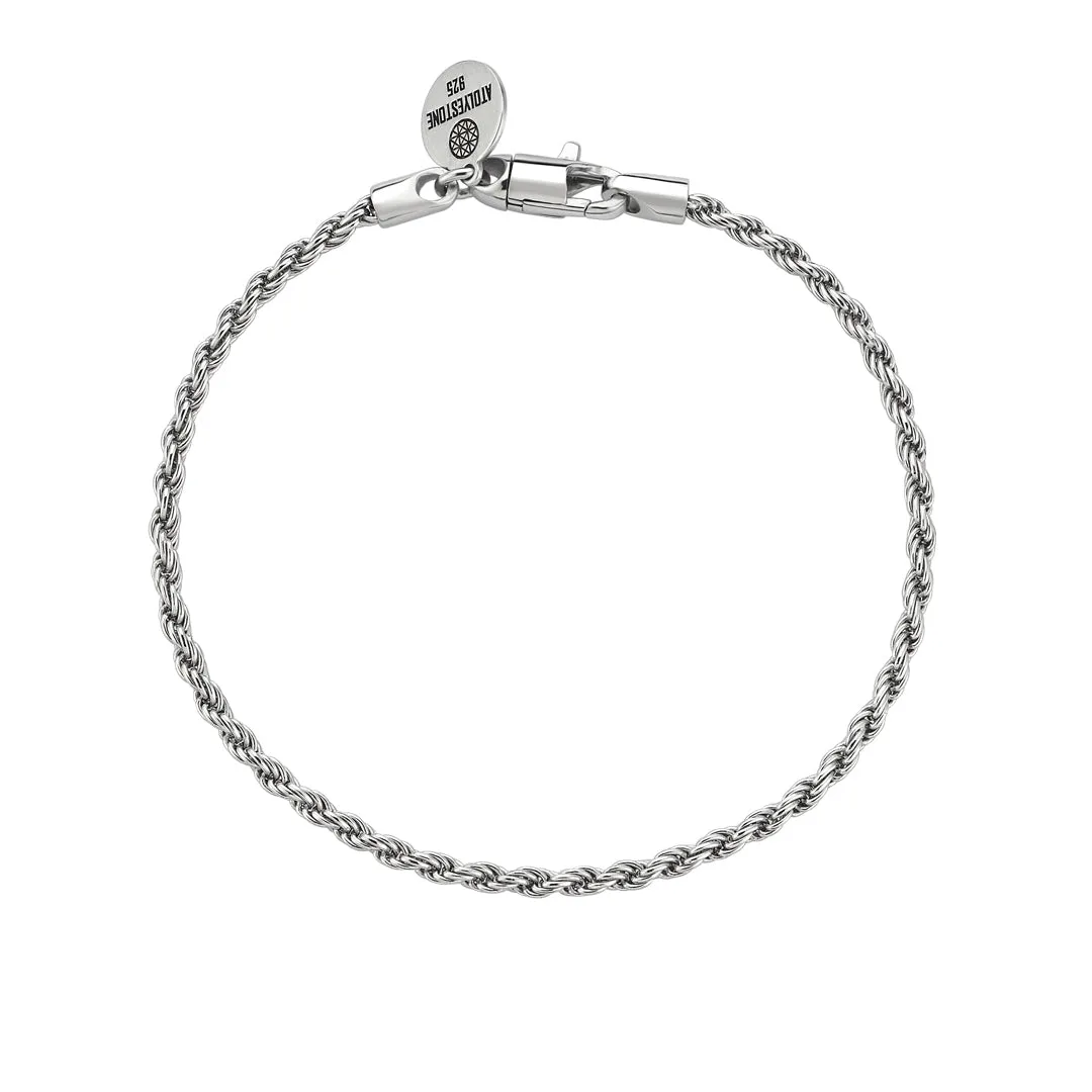 Rope Chain Bracelet in Silver