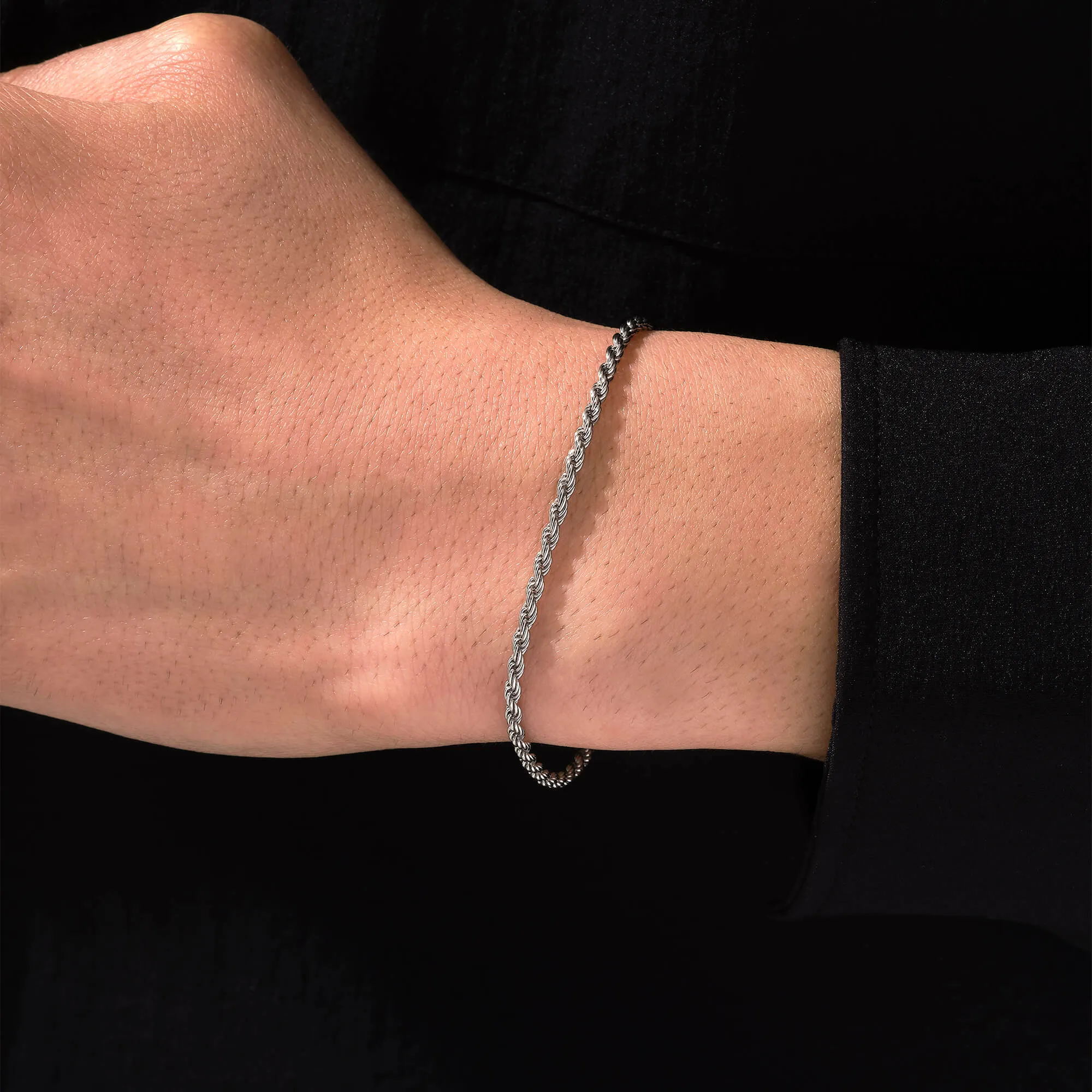 Rope Chain Bracelet in Silver