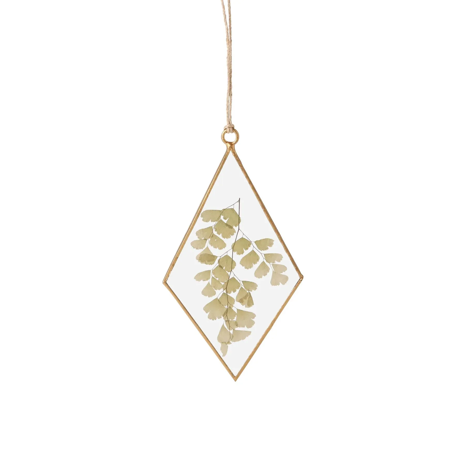 Rosy Rings Fern Diamond Pressed Floral Suncatcher