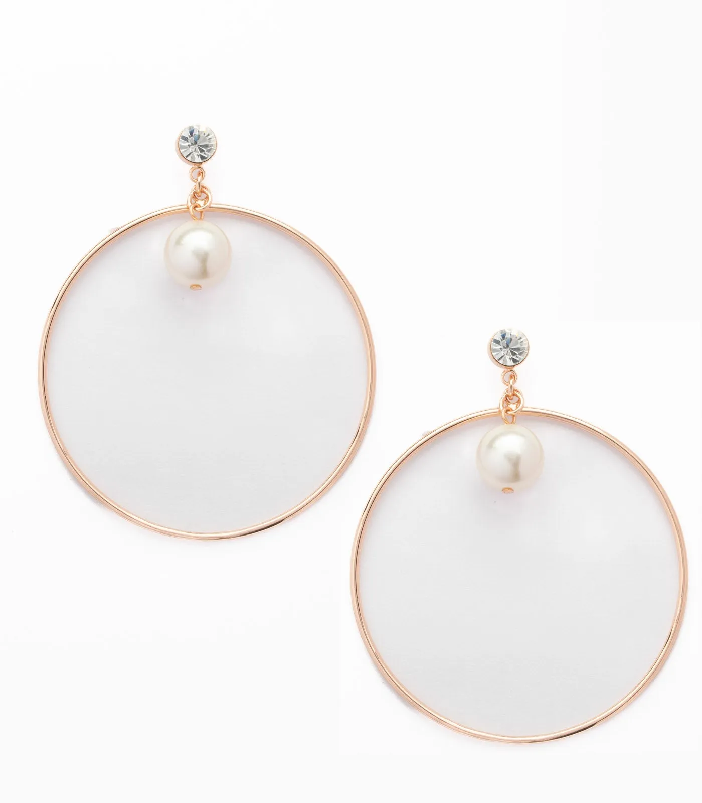 Round Pearl Earring (Brass)