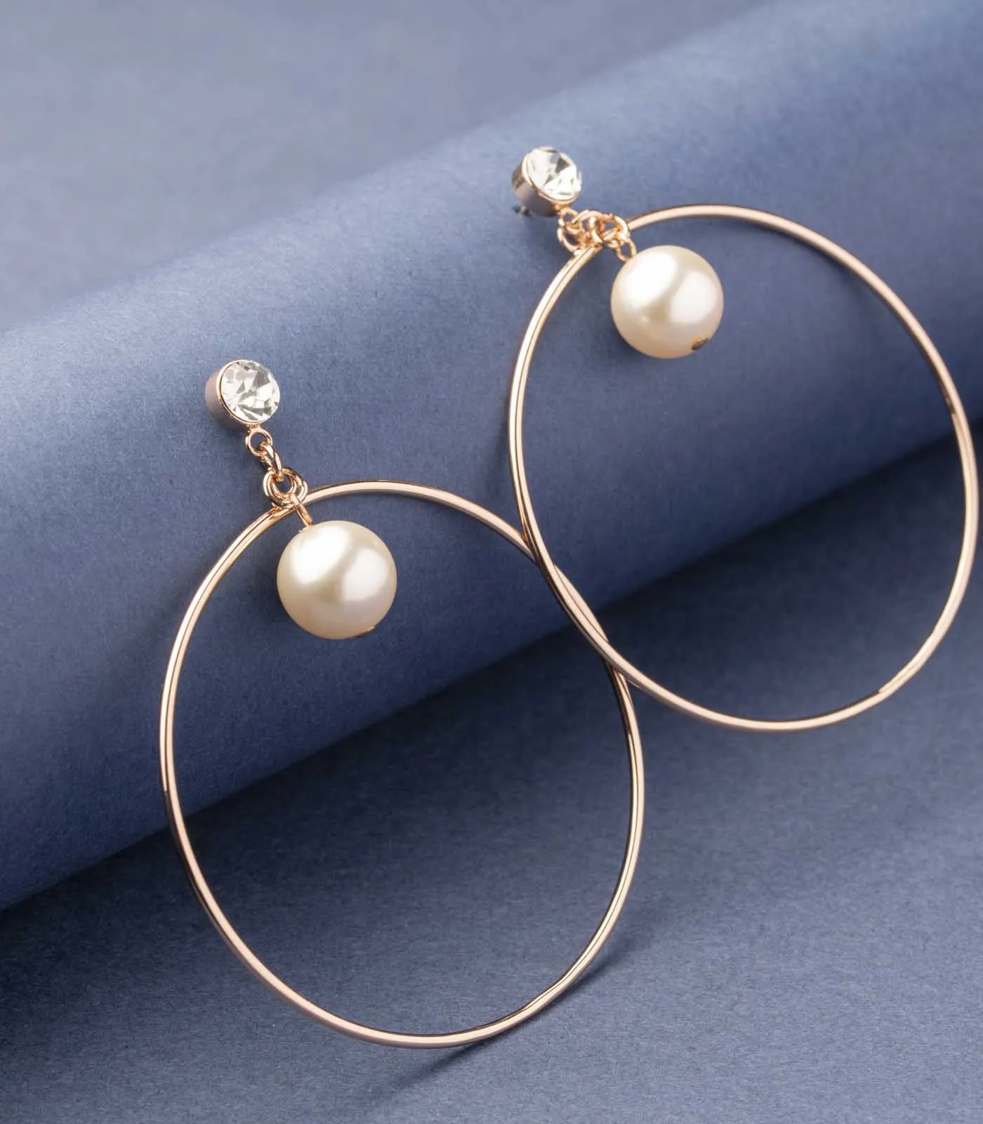 Round Pearl Earring (Brass)