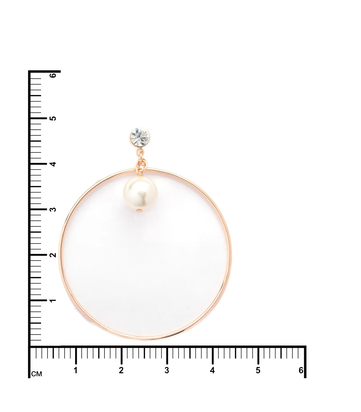 Round Pearl Earring (Brass)