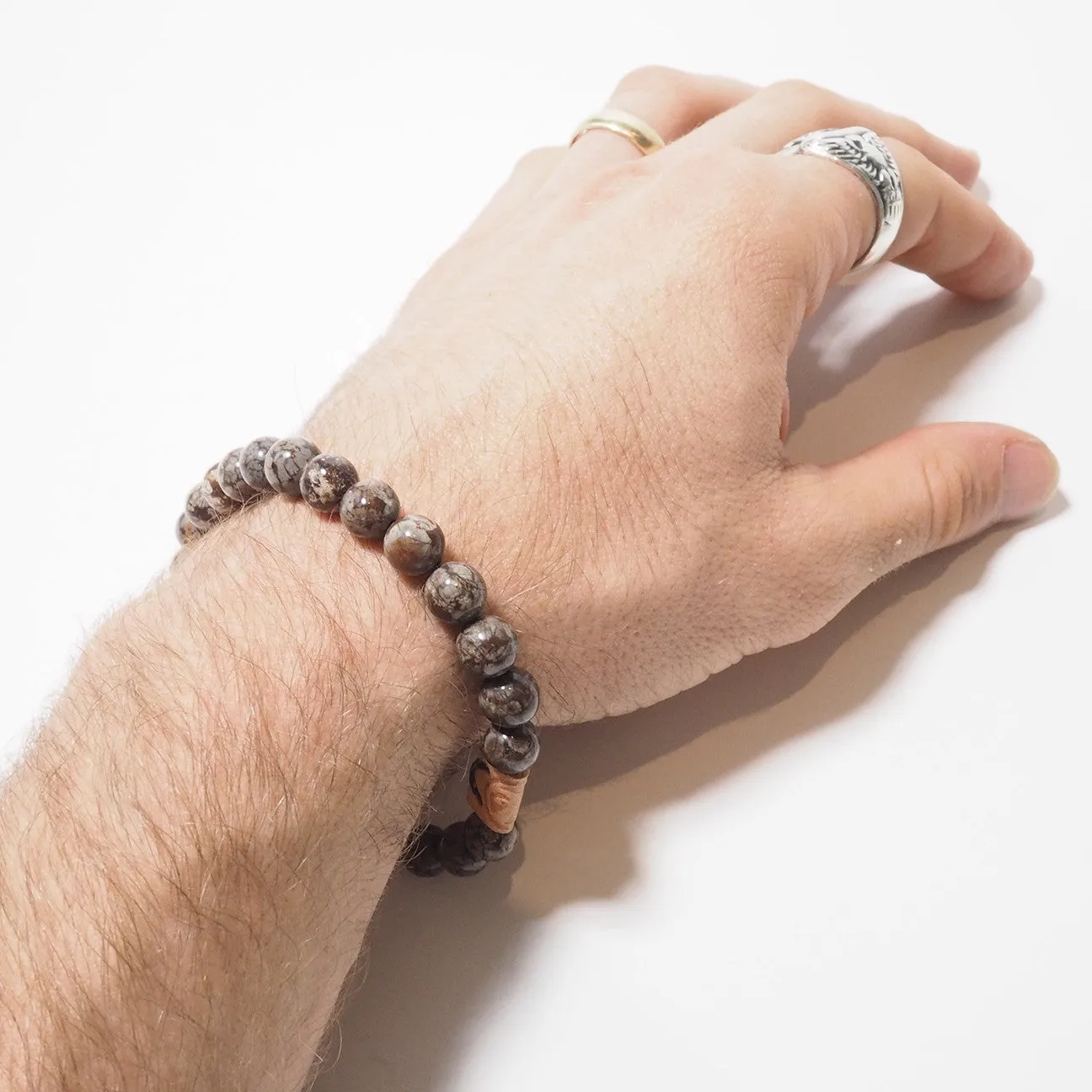 Round Stone Bracelet - Mocha