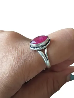 Ruby Ring 925 Sterling Silver Statement Ring For Women Dainty Love Rings Engagement Ring, Gypsy Style, Fine Jewelry Gemstone Halloween Promise Ring Gift For Her Handmade Rings (6)
