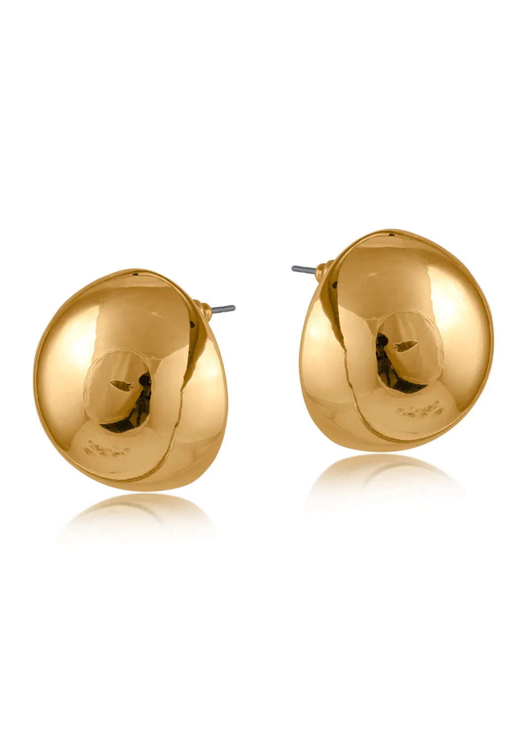 Sam Dome Stud Earrings in Gold