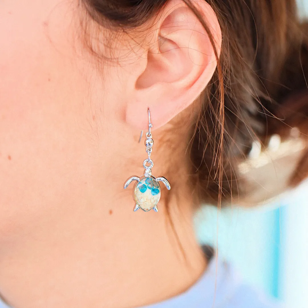 Sand Sea Turtle Earrings