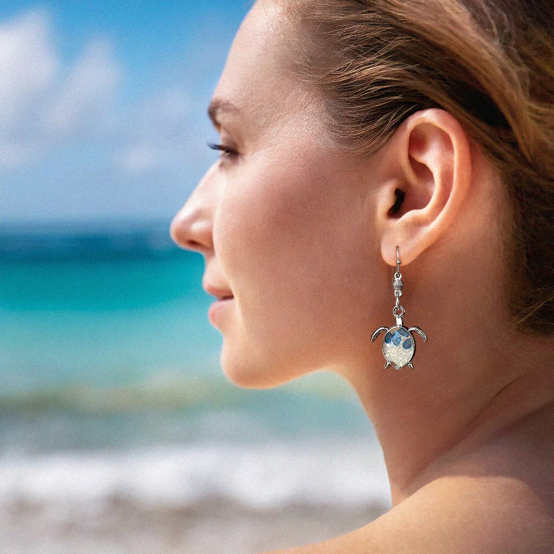 Sand Sea Turtle Earrings