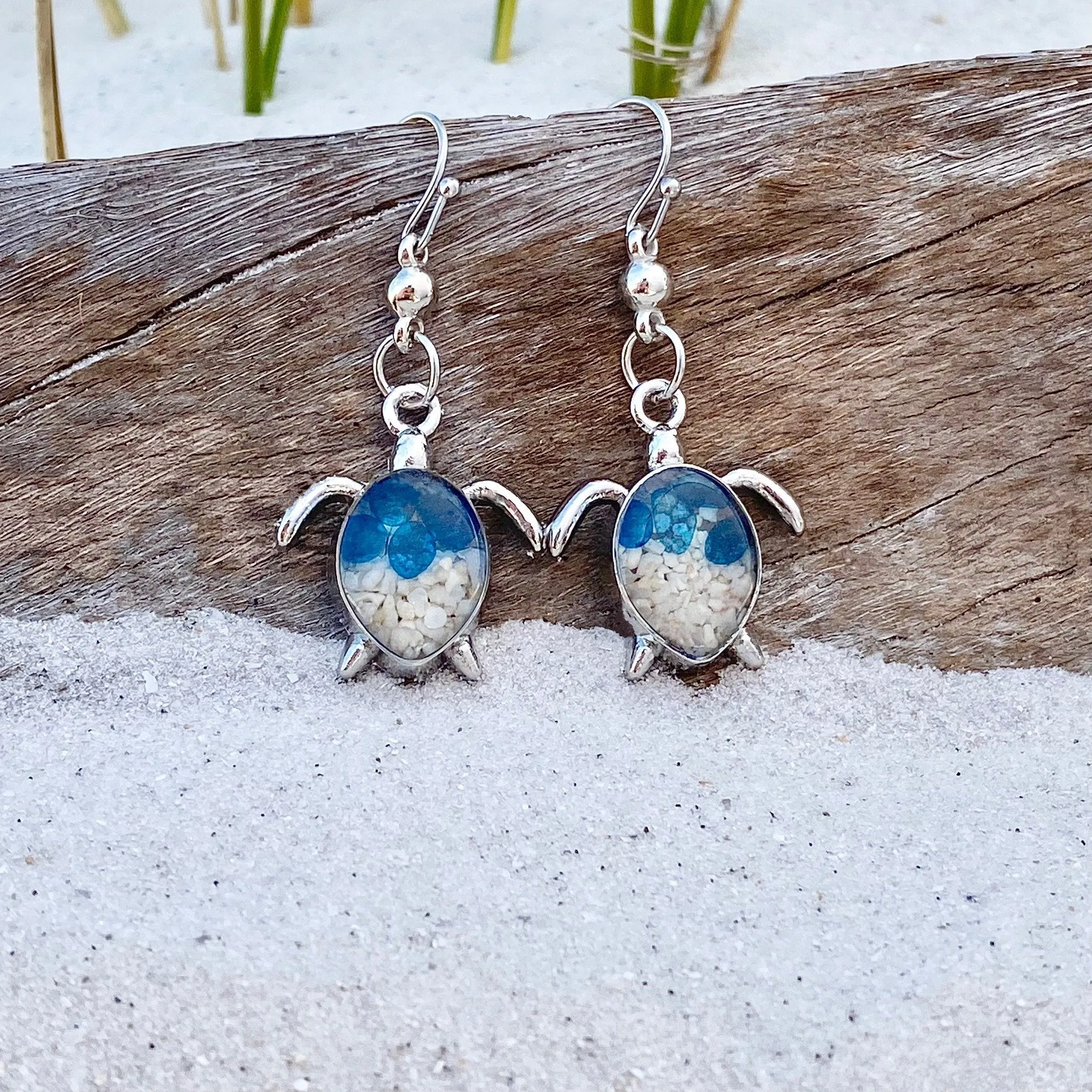Sand Sea Turtle Earrings