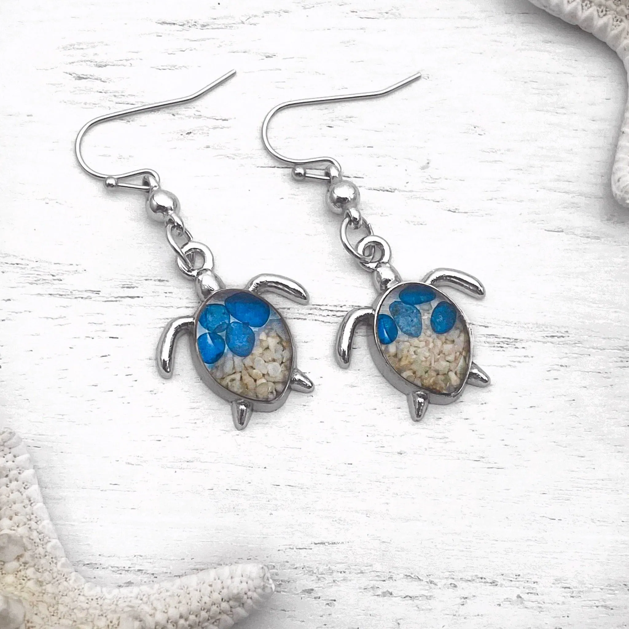 Sand Sea Turtle Earrings