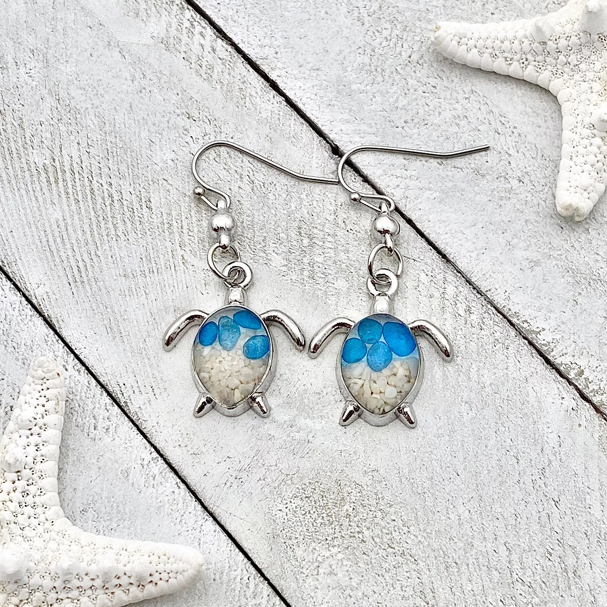 Sand Sea Turtle Earrings