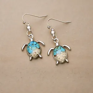 Sand Sea Turtle Earrings