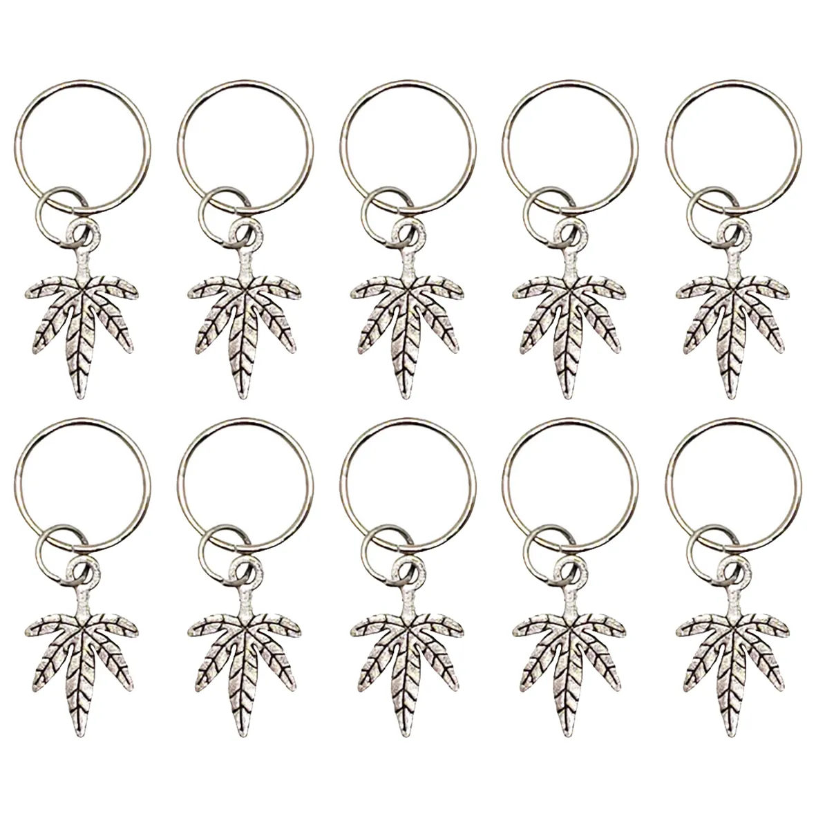 Silver Blaze It Hair Rings