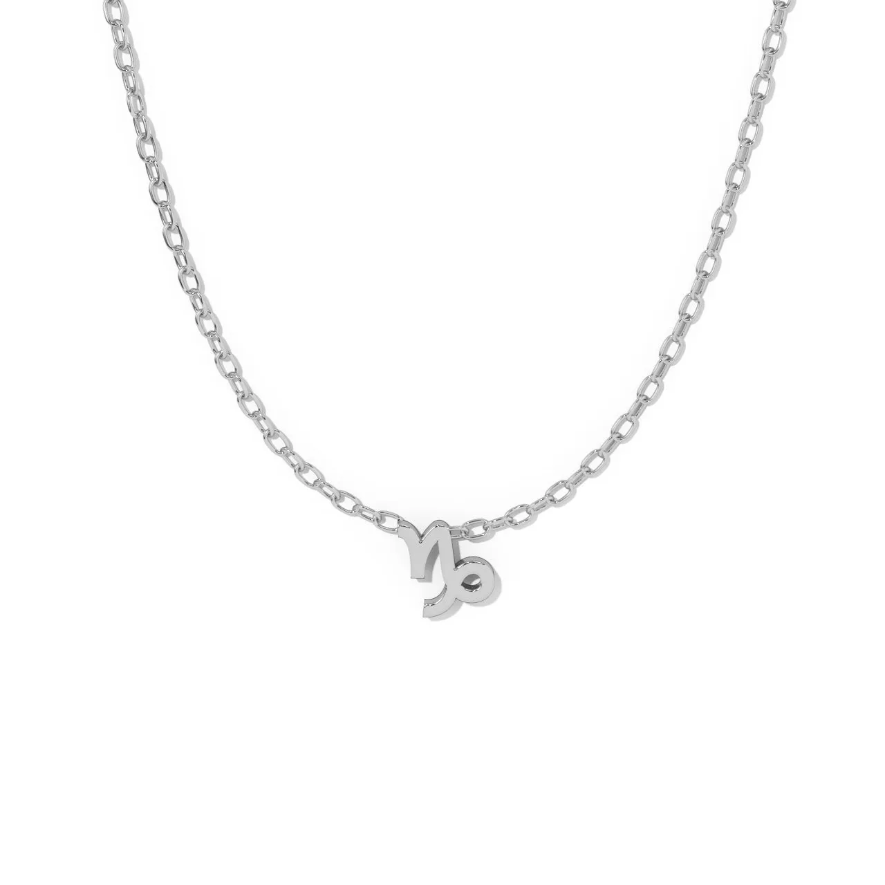 Silver Capricorn Zodiac Necklace