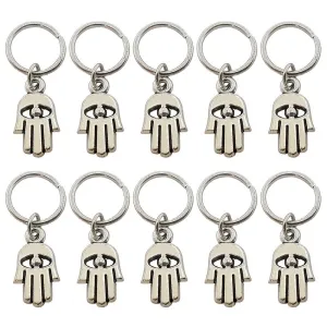 Silver Hamsa Hand Hair Rings