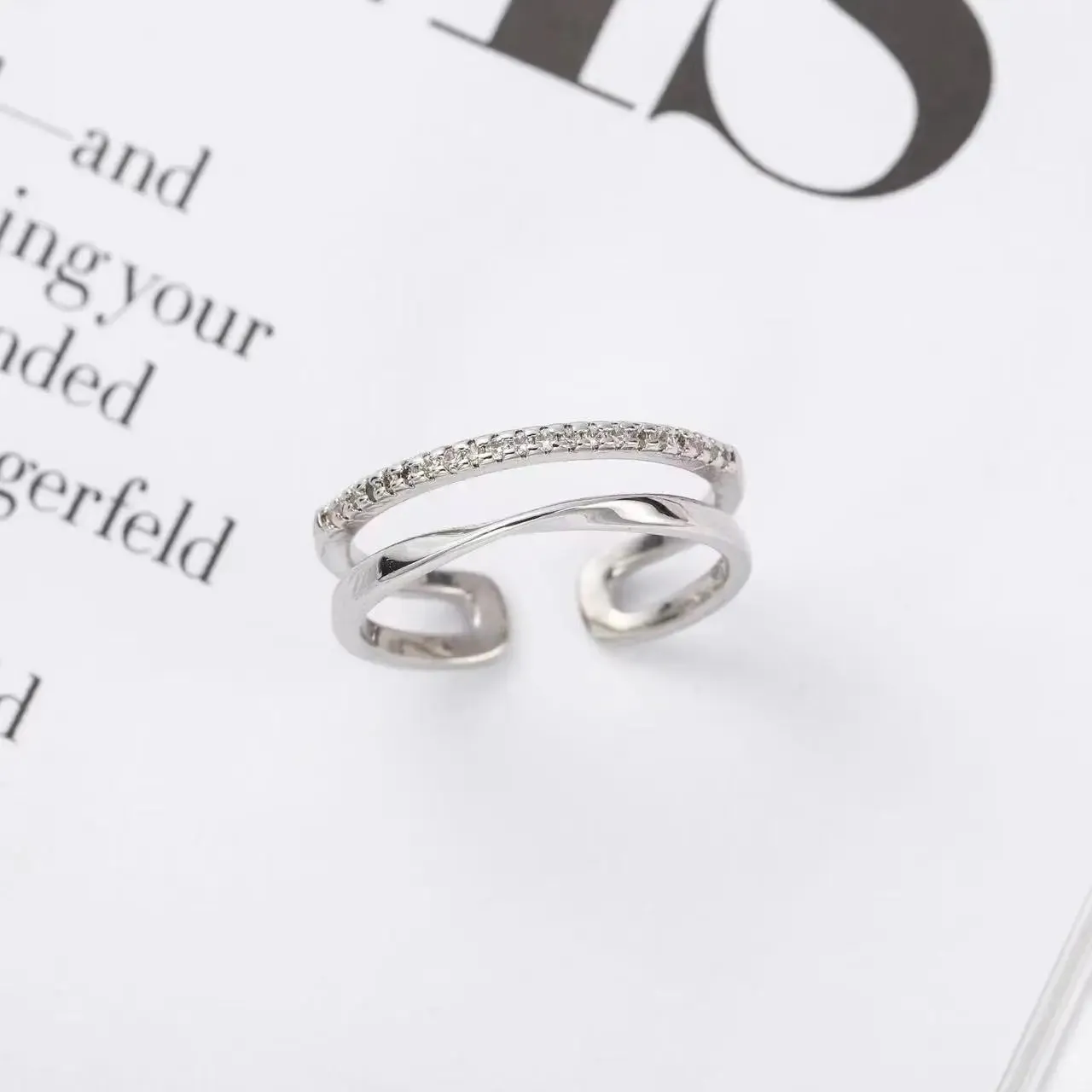 Silver Simple Punk Hollow Rings For Women Geometric Fashion Open Adjustable Handmade Party Jewelry Gift Allergy Engagement ring