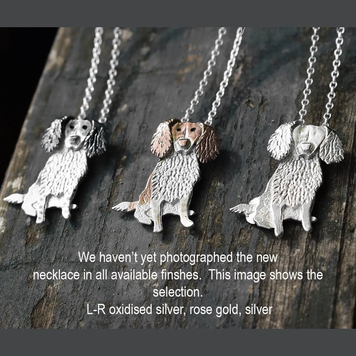 Silver Springer Spaniel Pendant
