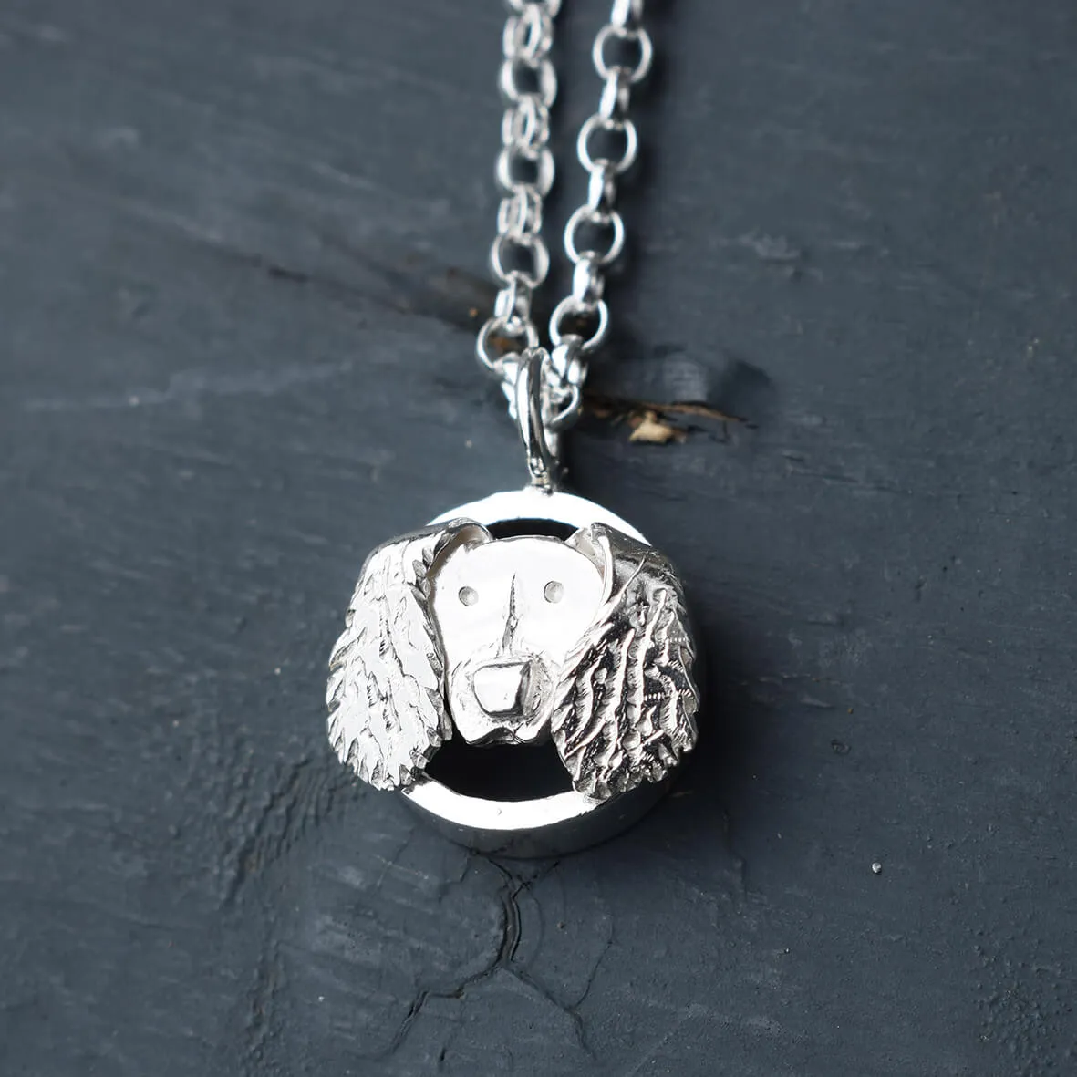 Silver Springer Spaniel Pendant