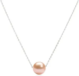 Single Floating Pearl Genuine Freshwater Cultured 10-11mm Pendant Necklace for Women 17"