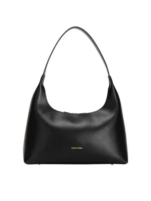 Single Strap A-Line Curved Top Shoulder - Black