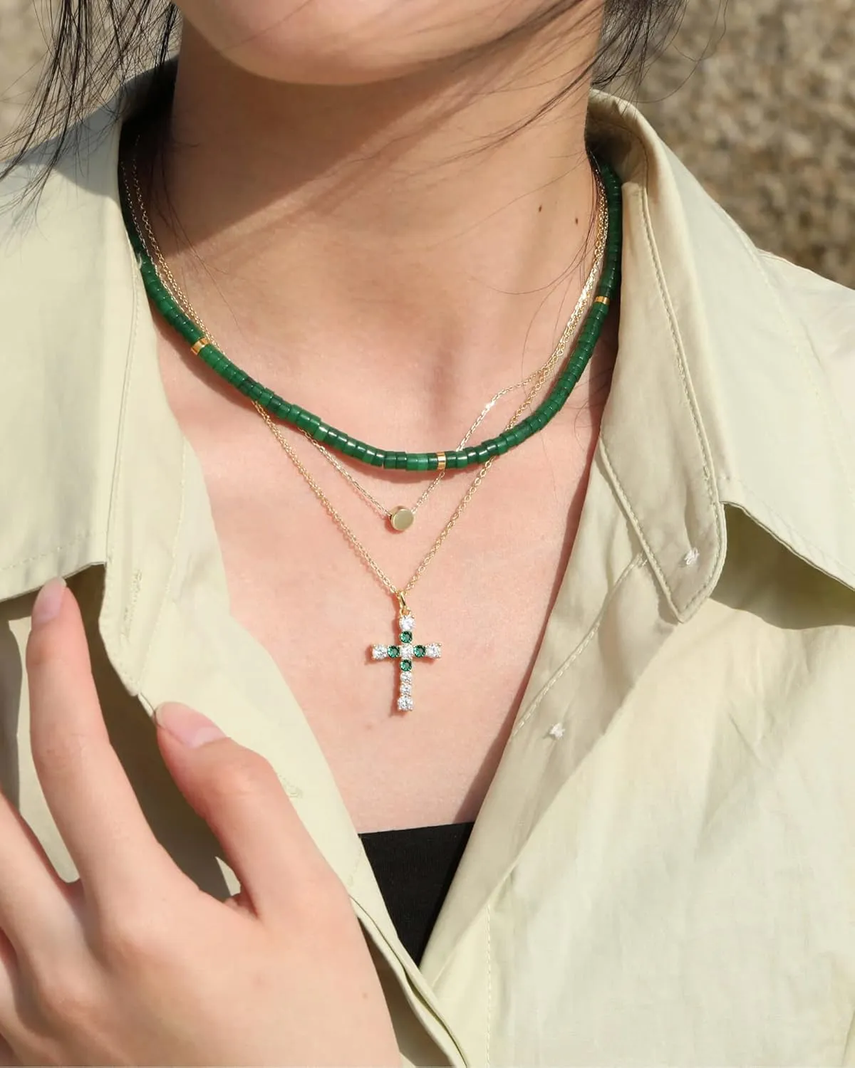 S.Leaf Cross Necklace for Women Gold Diamond Cross Necklaces for Women Sterling Silver Cross Pendant Necklaces for Women Birthday Anniversary