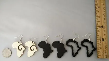 Small map of Africa earrings (3 designs) | African | Africa shaped | Natural hair | Afrocentric |