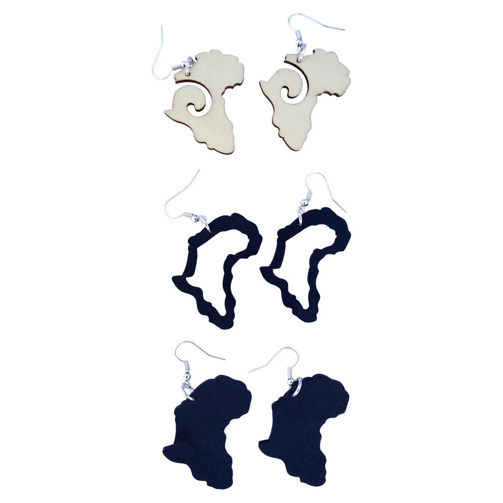 Small map of Africa earrings (3 designs) | African | Africa shaped | Natural hair | Afrocentric |